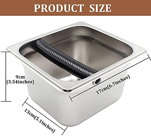 Yolococa Stainless Steel Knock Out Box Container For Espresso Coffee for Coffee Ground Small