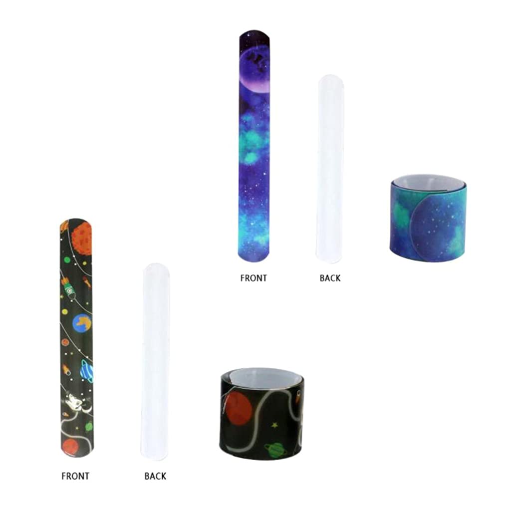 JSGHGDF 10 Pack Slap Bracelets Wristbands Print for Kids Valentine’s Day s Bag Accessories Birthday