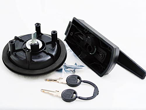 Eingangsschloss Wohnmobil Wohnwagen Boot Caravan Zadi schwarz rechtsdrehend rund