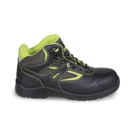 Migliori Scarpe Antinfortunistiche sotto 100 euro Beta7221PEK 43 - Scarpe Alte in Pelle Idrorepellente con Inserti in Nylon, Rinforzo antiabrasione nella Zona del Puntale e rapido sfilamento