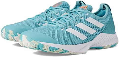 adidas Courtflash White/White/Beam Orange 9 D (M) | Image 3
