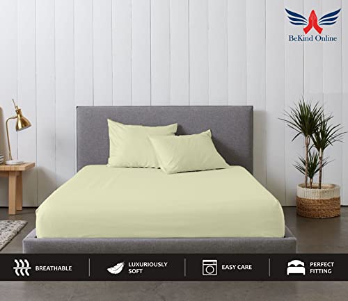 Image of Wyoming King - 84 inch x 84 inch Size Luxury 600 Thread-Count 100% Egyptian Long Staple Cotton Sheets Set Sheet Set Soft & Silky Sateen Weave 26 inch Extra Deep-Pockets - Wyoming King, Ivory