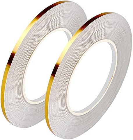 Yuuzue Tile Stickers Decorative Floor Wall Sticker 0.2 Inch x 164 Ft Foil Line Peel and Stick Adhesive Waterproof Gap Cover for Kitchen Bathroom Living Room Bedroom (1pc Roll) Gold