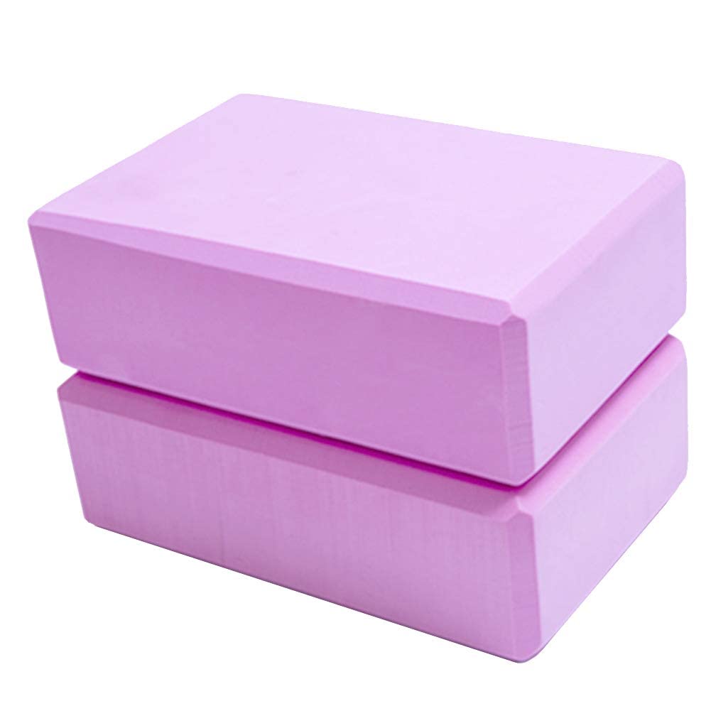 Yoga Blocks EVA Foam Exercise Bricks Provides Stability Balance and Support Improve Strength, Lightweight High Density Yoga Bricks- Pack of 2 (Multicolor)-picture-34