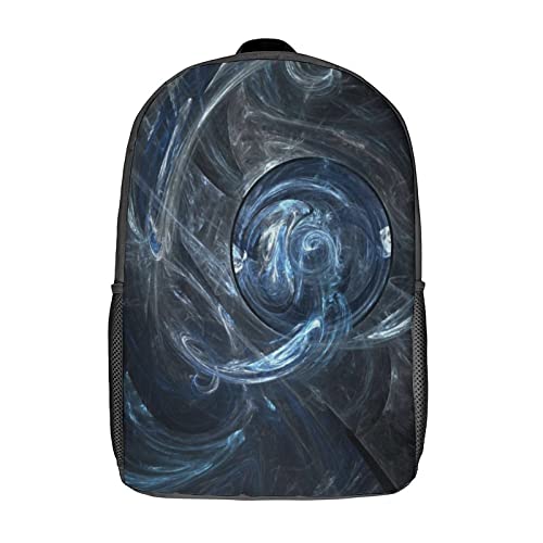 Mochila escolar unisex de 17 pulgadas con compartimento para ordenador portátil y diseño artístico 3D