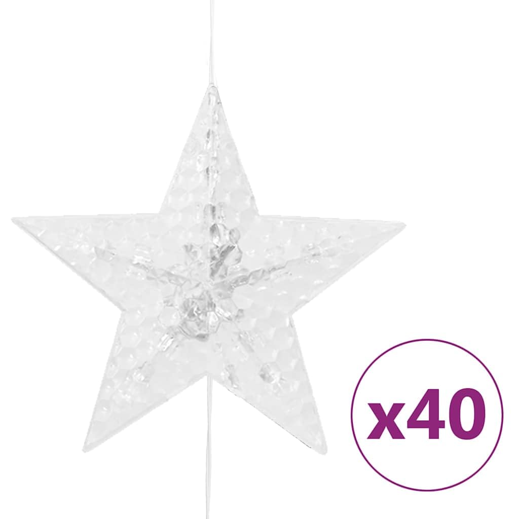 LED Sternenvorhang Lichterkette Blau mit 200 energiesparenden LEDs, 8 Lichtfunktionen, USB Anschluss, 96x216 cm, 3 m Verlängerungskabel, für Innen und Außen