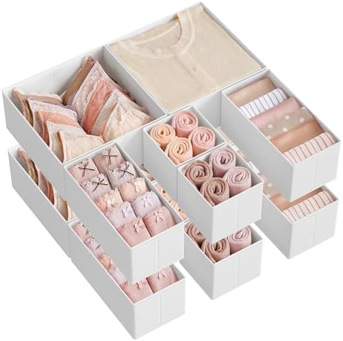 SONGMICS Organizer Armadio Cassettiera, Divisore per Cassetti, Se...