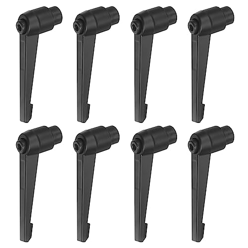 QUARKZMAN 8uds Ajustable Sujeción Palanca Manijas M10 Hembra Rosca Perillas Giratorio Tornillo Bloqueo Rápida Liberación Trinquete Pulsador Botón Mango, Negro