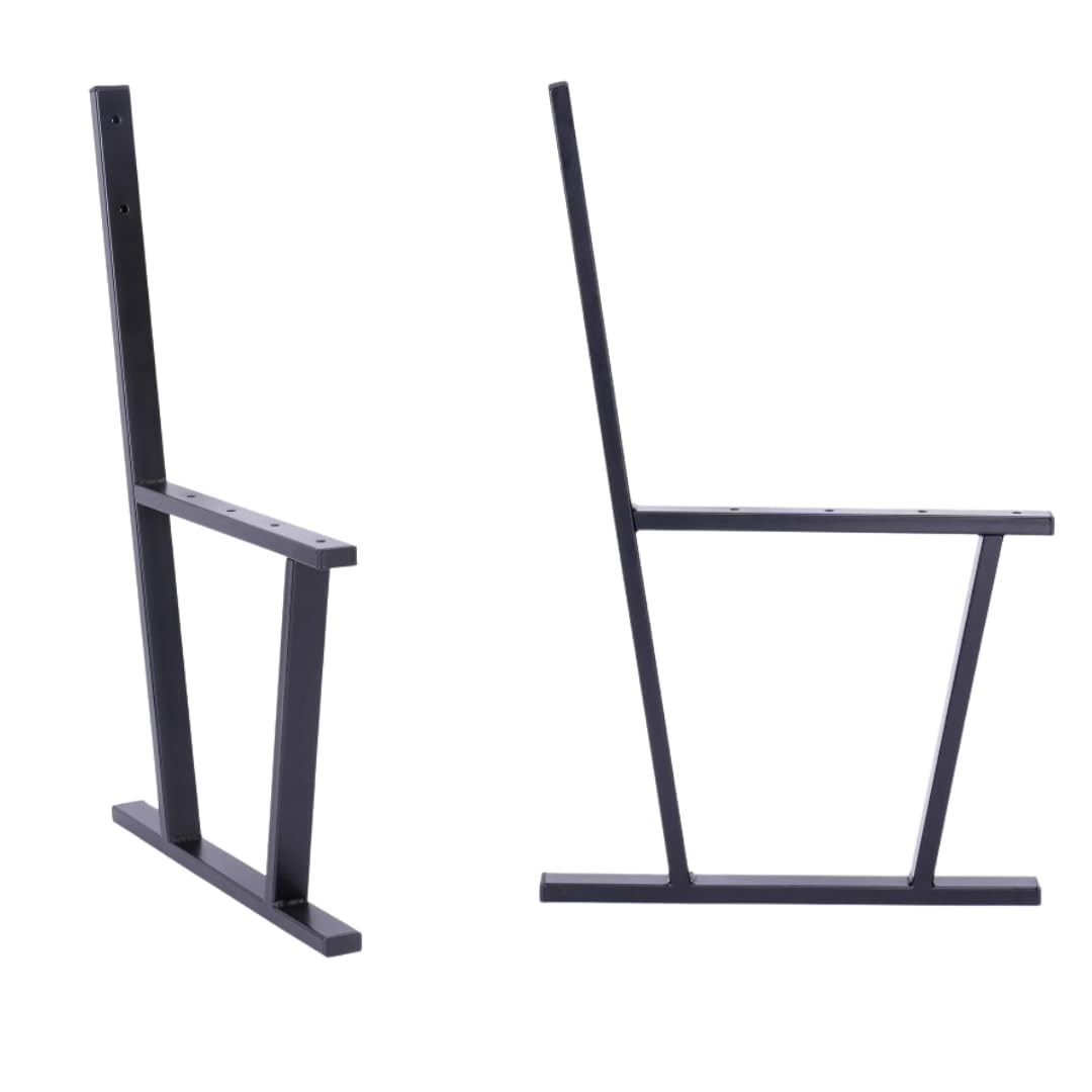 Pieds de Banc de Jardin - Patins de Banc - Noir Mat - Acier Revêtu par Pulvérisation - 2 pièces - Parfait pour Le Jardin, Le Parc, L'Aire de Jeux, Stable