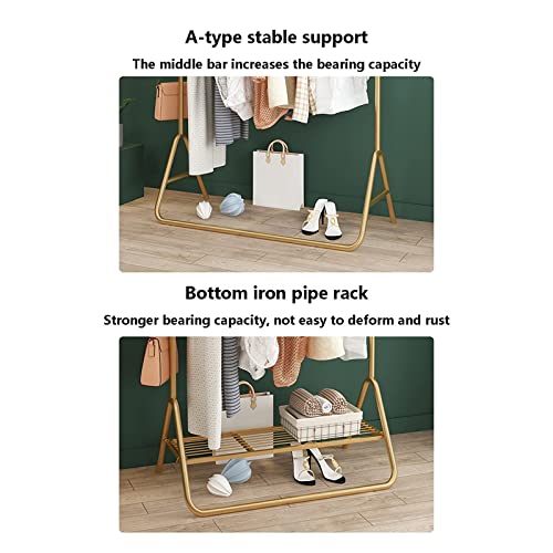 Séchoir à vêtements en métal robuste avec étagère à chaussures