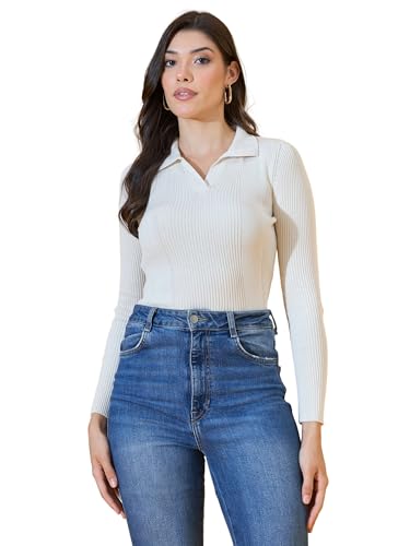 Image of 98 Degree North Women Spread Collar Sweater-G1577-BLACK