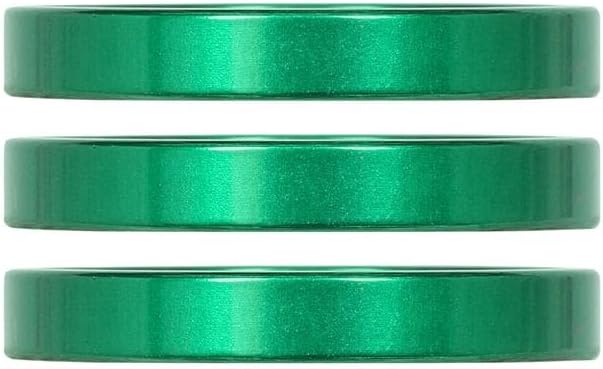 Replacement Compatible with Industry Nine iRiX 1-1/8' Aluminum Headset Spacers - Green, 5mm Height, 3-Pack Bicycle Bike