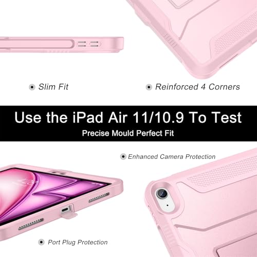 Coque iPad Air 11 antichoc Soke rose pour éviter les bris d'écran