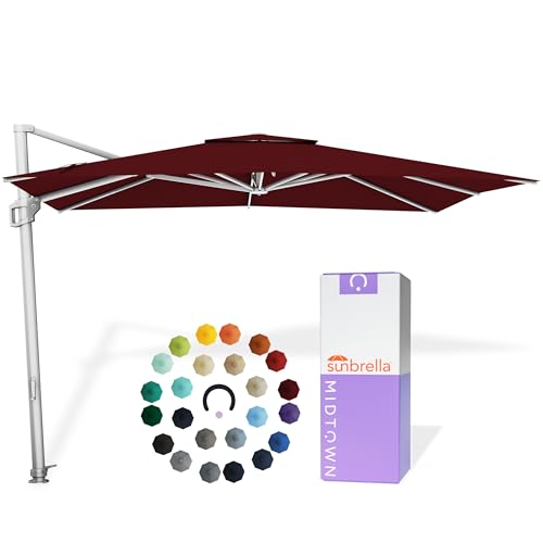 Image of Midtown Umbrellas Grande Square - 9 x 9 Ft Cantilever Umbrella