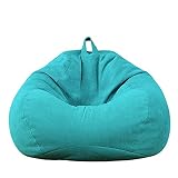 Bean Bag Chair Cover,Adults Large High Back Bean Bag Sofa Cover Recliner Gaming Storage Bag for Indo