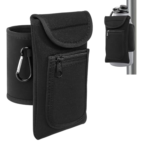 CAINCAY Magnetischer Gym Bag für Sportflasche, Gym Magnetischer Tasche Magnetische Wasserflasche Tasche mit Handyfächern, Gym Zubehör Magnetic Gym Bag für Flasche Handy Gym Sport