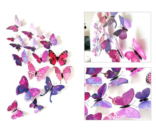 Borboletas Para Decorar 2 Kits Com Adesivo e Imã 3d Decore Casa Quarto Jardim Festas Bolo Enfeite Ki