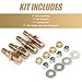 getfay 4 PCS Automotive Door Hinge Bushing Repair Kit, Repair Wear Retrofit Accessories, Replacement Parts 19299324 38453P 8902553, Compatible with Chevrolet Full Size GMC Trucks SUVs (Gold)