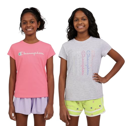 Champion Girls Tee Shirt for Kids Short Sleeve T-Shirt Girls Tops2