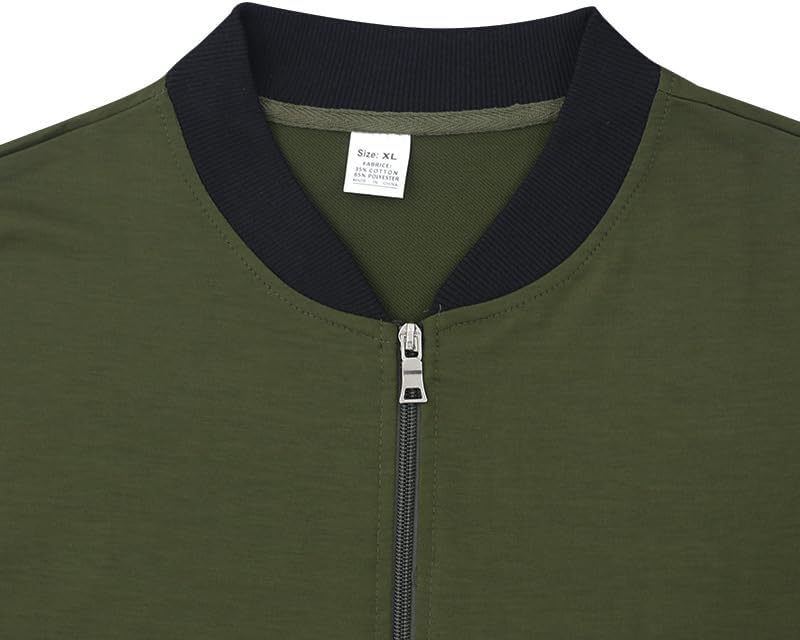 Men's Athletic Jacket - Lightweight Full Zip Stand Collar Slim Fit Outerwear for Spring Casual Wear - Image 5
