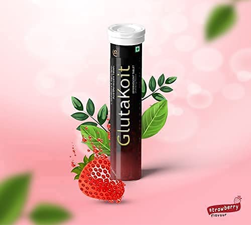 Glutakoit - L-Glutathione (Orange Flavor) for complete Skincare & Immunity booster, 30 Effervescent Tablets | Pack of 2