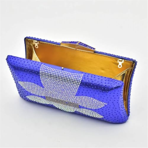 Womens Rhinestones High Heel Shoes And Bag Matching Set Wedding Party Pumps And Bag Set4