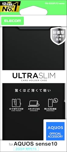 GR AQUOS sense10(SH53FASH-M33) P[X Jo[ 蒠^ ^ y \tgU[ TPU Εt J[h|Pbg X^h@\ 4pGA[NbV UltraSlim ubN PM-S253PLFUBK
