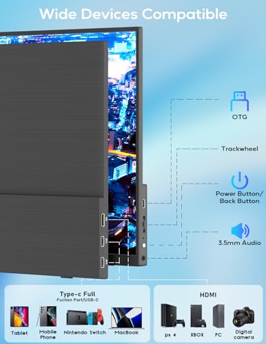Image of KEEPTIME 14.5 inch UHD IPS Matte Laptop Monitor, Slim Lightweight 1500:1 Dual USB-C HDMI Computer Gaming Display with Speakers, Travel Monitor for PC Phone PS5 /4 Xbox Switch