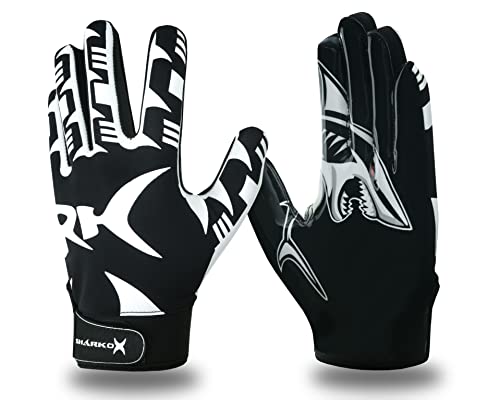 Sharkox Adult Non-Slip College Football Gloves, Wide Receiver Gloves With High Grip Boost, Perfect Sizes For Football Gloves Men Enhanced Performance & Ultimate Protection With Strong Tacky Palms #TOP2