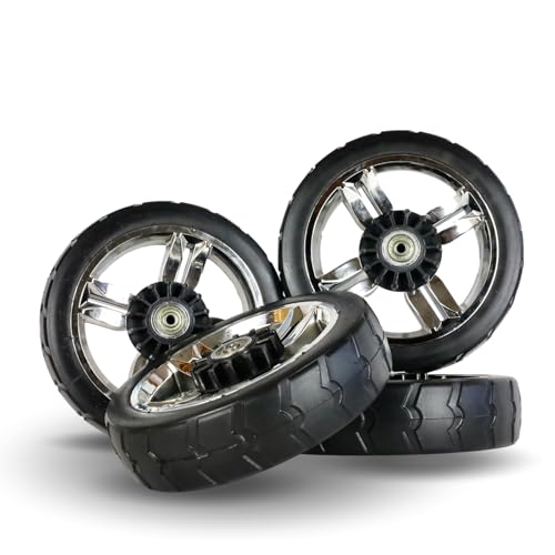 4 x FROSAL Ersatzrad Bollerwagen Leo & Loki Rad PU pannensicher Bremse Fuxtec Kesser