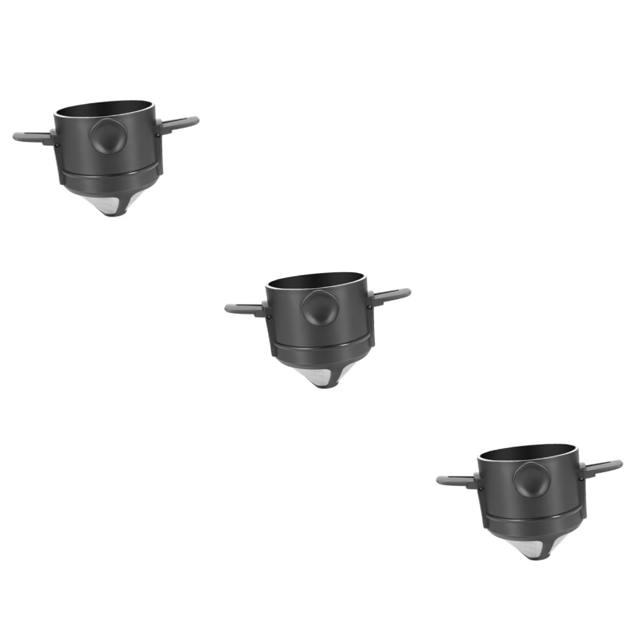 DECHOUS 3 Pcs Collapsible Filter Cup Reusable Cone Filter for Coffee Ultrafine Steel Mesh Travel