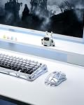 GravaStar Mercury M2 Souris de jeu sans fil avec 26,000 DPI, PAW3395DM Capteur -79g Design léger à l'extérieur -5 Boutons programmables -5 Lumière dynamique RGB - blanc