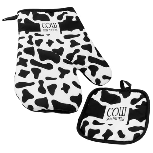MOLUCKFU 1 Juego Guantes Anti escaldaduras dispensador automático Amoladora cocinando utensilio Guantes para Barbacoa Guantes de Parrilla a Prueba de Calor manopla Protectora poliéster