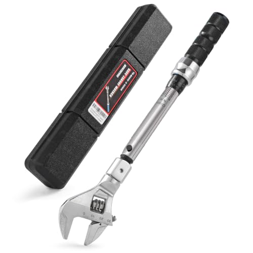wanlvkang Adjustable Torque Wrench 10 to 80 Nm 30mm Open End Torque Wrench with Click and Changeable Head for Hvac Mini Split and Refrigeration System