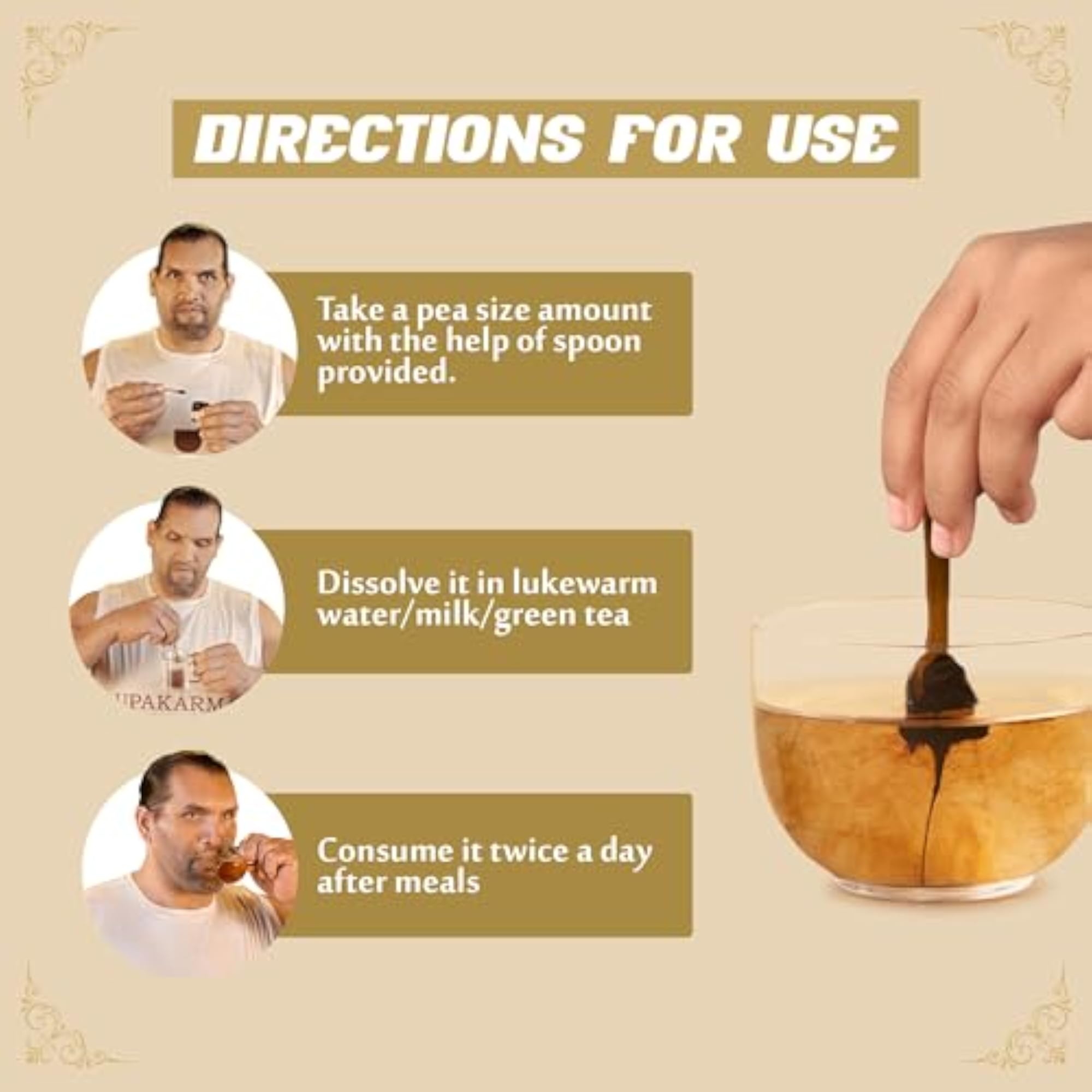 UPAKARMA Pure Shilajit Resin, Ayurvedic Health Support