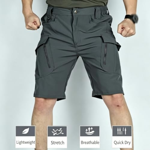 Short Cargo Tactique Imperméable Homme Séchage Rapide Multifonctions - 7
