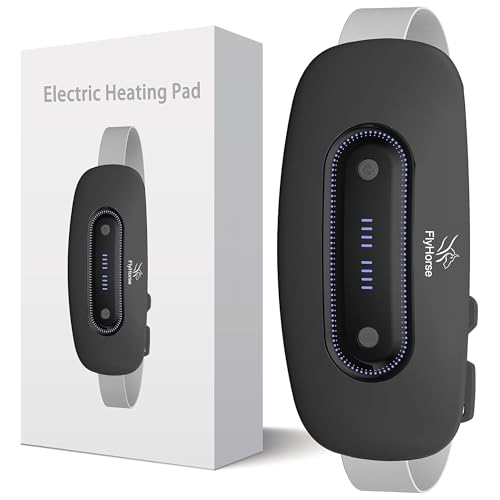 Electric Heating Pad, Portable Cordless Menstrual Heating Pad with 4 Heat Levels and 4 Massage...