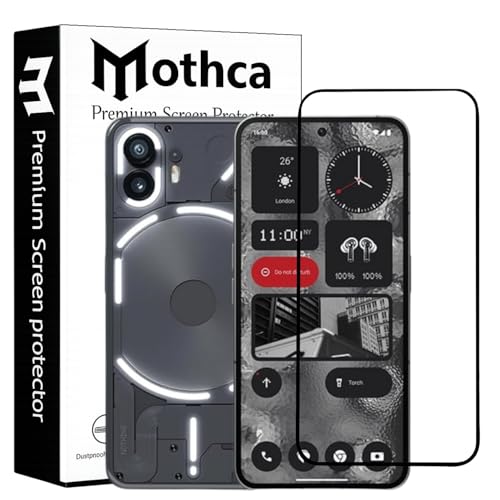 Image of Mothca Military-Grade Tempered Glass Screen Protector Compatible for Nothing Phone 2 with Edge to Edge Coverage - Case Friendly, Anti-Scratch & Bubble-Free Installation Kit