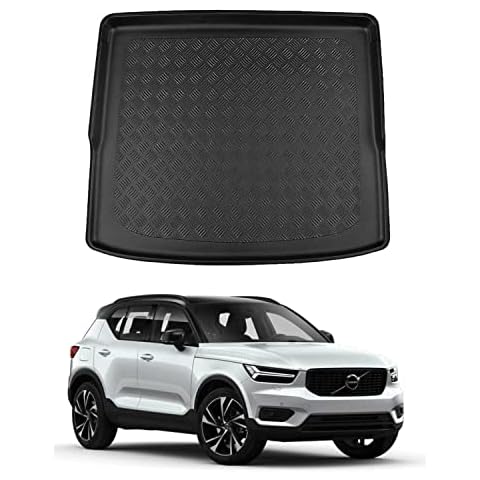 Boot Liner for Volvo XC40 (2018+) Tailored Fit Car Floor Mat Protector Guard Tray Black Custom Fitted Accessory - Dog Friendly & Waterproof with Raised Edges Cover