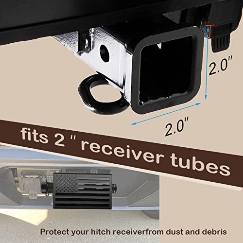 Trailer Hitch Cover Black American Flag Emblem Guard Locking Pin For 2" Inch Tow Rear Receivers Plug Covers Suitable For Trucks Cars Suv #TOP2