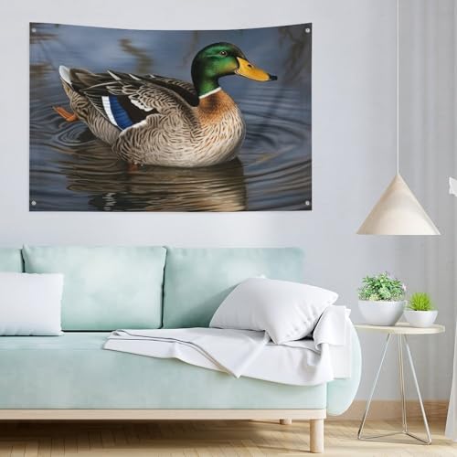Drapeau canard colvert robuste en polyester durable avec œillets de fixation stables - 4