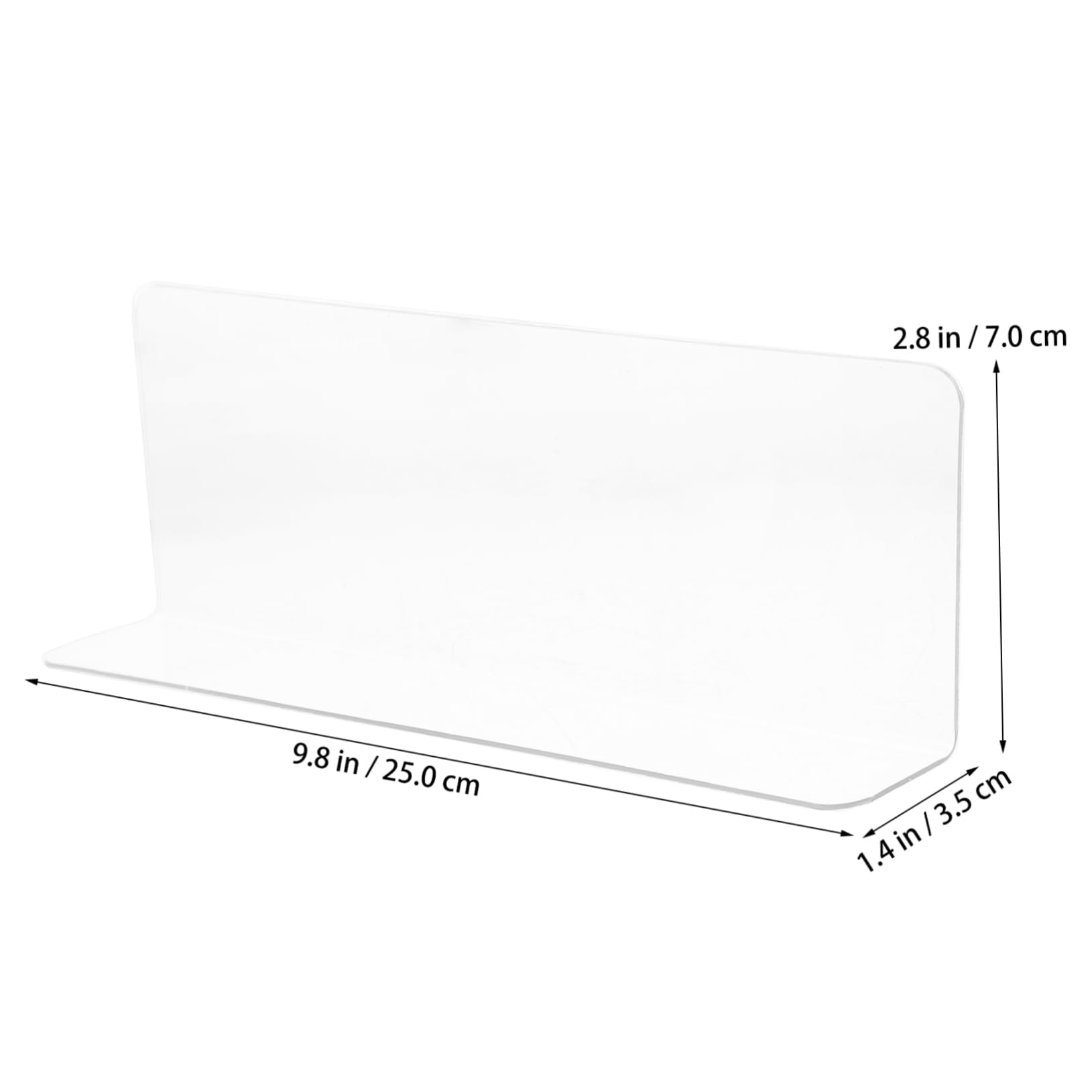 OUNONA Supermarket Shelf Dividers Shaped Classification Baffles with Tape Standard Transparent Nano Adhesive for Neat Organization Stores Libraries and Homes