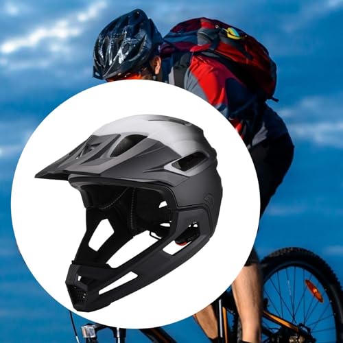 Image of BNF Full Face Bike Ventilation Comfortable Downhill PC EPS Bicycle Black White