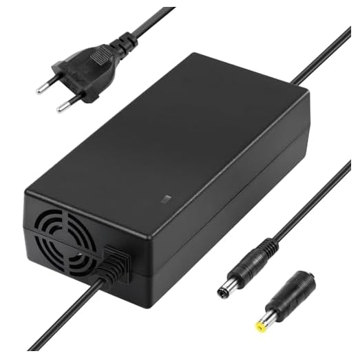 ARyee 54.6V 48V 2A Elektroroller Ladegerät für 13S 48V Lithium Akku Li-Ion Akku Ladegerät für Mobilitätsroller, Motorrad, EBike Elektrofahrrad, mit 2 Steckern, DC 5,5x2,1mm/5,5x2,5mm