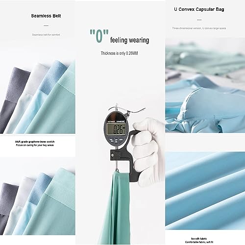 Ice Silk Mens Underwear 3 Pack - Seamless Moisture Wicking Boxer Briefs for Men - Breathable QuickDry Trunks4