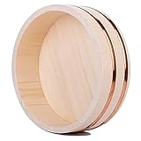 Tazón De Arróz De Suhsi Grande Japonés De Madera Hangiri Sushi Tina De Cuenco Para Mezclar Arroz Para Sushi Restaurante Sushi Oke Bandas De Cobre,30x7.5cm