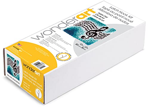 Image of Spinrite Wonderart Treble Clef Latch Hook Kit, 12 inch X 12 inch