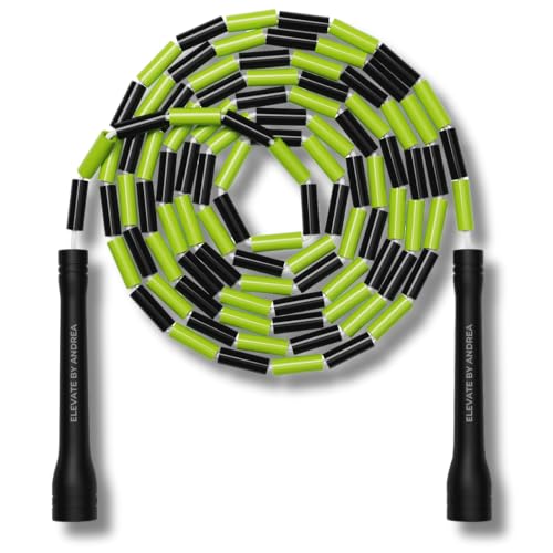 Elevate Rope Perlen‑Springseil Verstellbar 3 m mit Gratis Trainings‑App – Tangle‑Free, ideal für Rhythmus, Kontrolle & Cardio