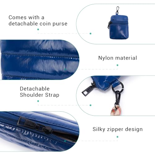 Image of ACUARIO Crossbody Bags for Women - Puffy Tote Bag Purse for Work, Travel, Shoulder Handbag with Small Wallet