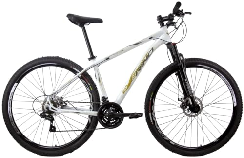 Bicicleta Aro 29 Rino Everest 24v – Freio a Disco, SHIMANO TZ, Rapid Fire, Aro Duplo, Cabeamento Interno (Branco, 15)